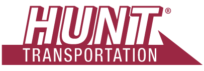 Hunt Transportation logo in maroon