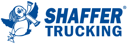 Shaffer Trucking logo in blue
