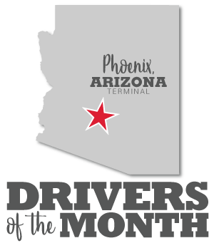 Phoenix, Arizona terminal Drivers of the Month