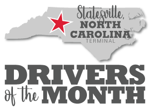 Statesville, North Carolina terminal Drivers of the Month