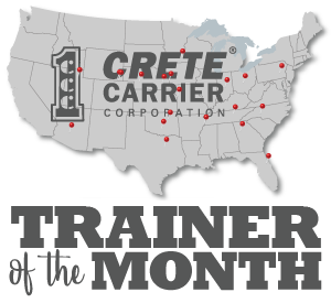 Crete Carrier Corporation terminal map - Trainer of the Month