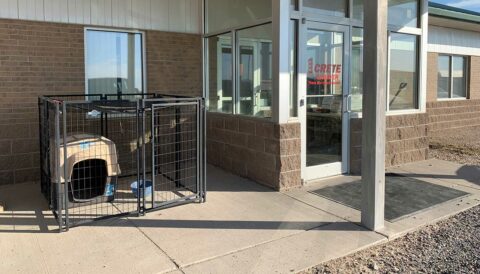 Cheyenne, Wyoming terminal front entry and dog kennel