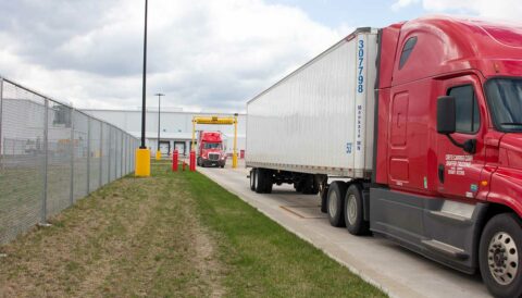 Mankato, Minnesota Walmart distribution center yard entry scales
