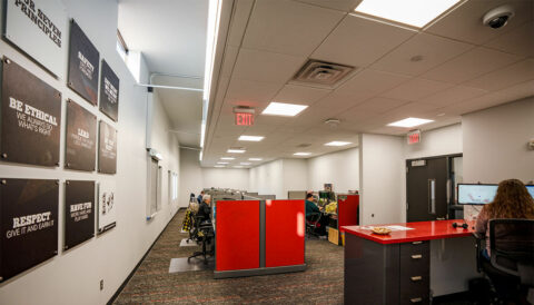 Lincoln, Nebraska terminal Fleet Office - located on the second floor of the driver and shop building