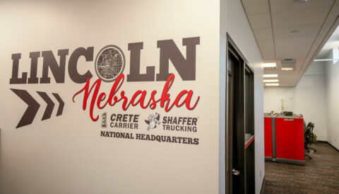 Lincoln, Nebraska terminal Fleet Office reception area wall art