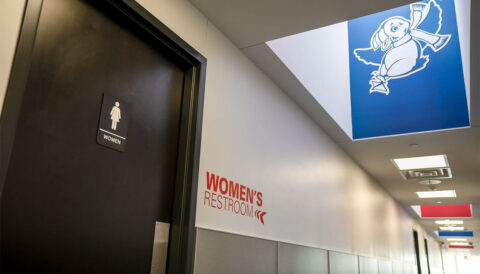 Lincoln, Nebraska terminal second floor women's restroom