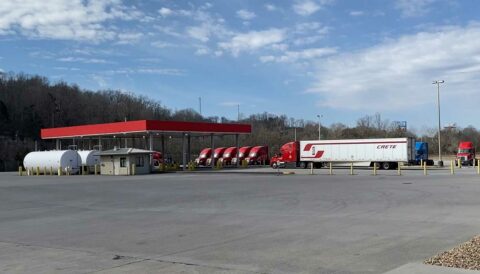 lenoir-city-fuel-bay2 Lenoir City, Tennessee terminal fuel depot with Crete truck and trailer
