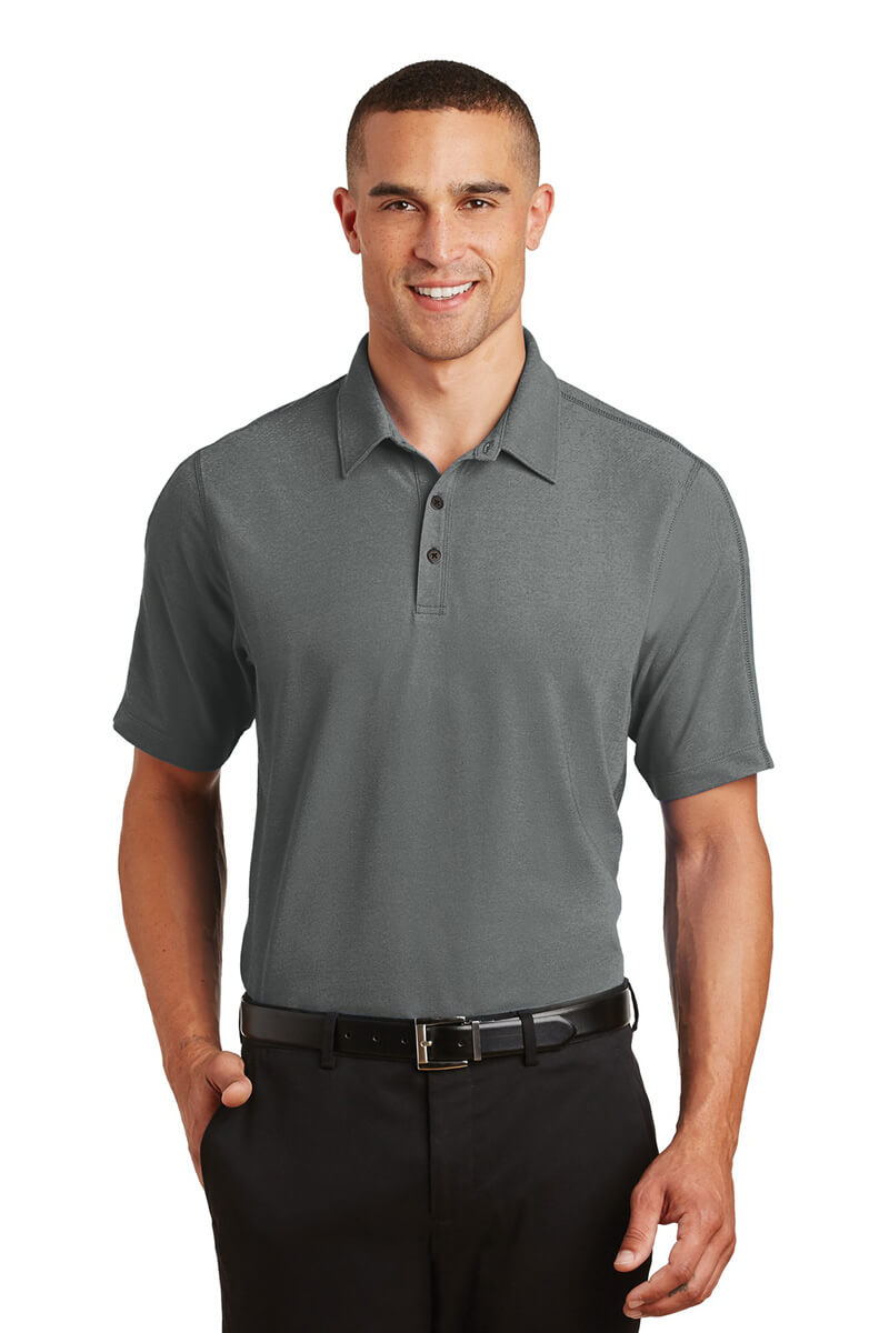 Men's Ogio Onyx polo - Petrol Grey - model front view