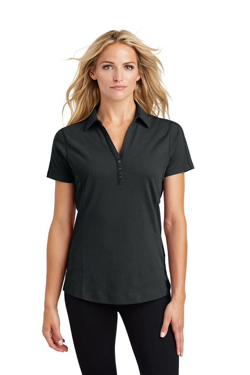 Women's Ogio Onyx polo - Blacktop - model front view