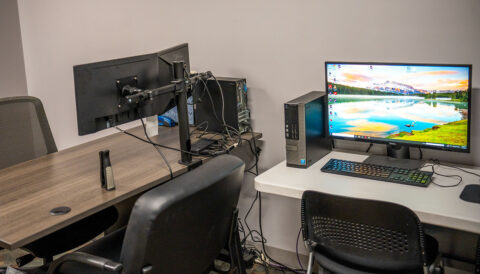 North Platte, Nebraska Walmart distribution center driver and guest computer lounge workstations