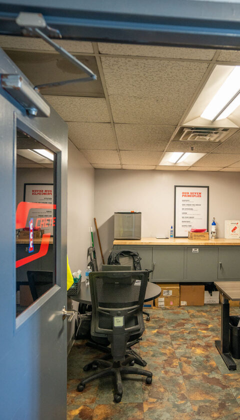 North Platte, Nebraska Walmart distribution center driver and guest computer lounge area