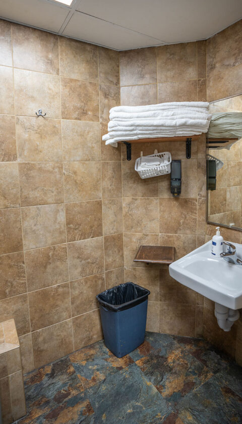 North Platte, Nebraska Walmart distribution center driver restroom shower and sink