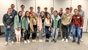 The 2023 class of interns pose for a group photo at the Crete Carrier headquarters in Lincoln, Nebraska