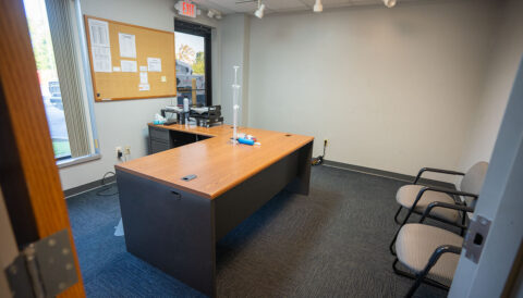 An office space on the ground floor of the Columbus, Ohio terminal