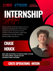 Crete Carrier Corporation - Internship Spotlight - Chase Houck
