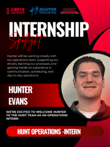 Crete Carrier Corporation - Internship Spotlight - Hunter Evans