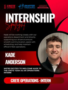 Crete Carrier Corporation - Internship Spotlight - Kade Anderson