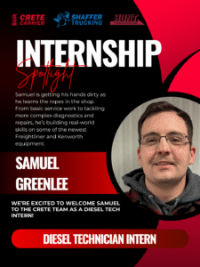 Crete Carrier Corporation - Internship Spotlight - Samuel Greenlee