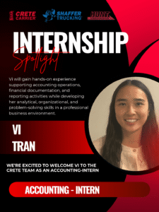 Crete Carrier Corporation - Internship Spotlight - Vi Tran