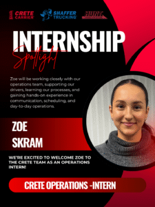Crete Carrier Corporation - Internship Spotlight - Zoe Skram